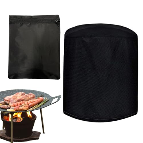 Tuxxjzm Smoker Cover | Wasserdichte Runde BBQ Grill Abdeckung - Strapazierfähig UV Beständig 210D Oxford Stoff Schutz mit Kordelzug Verschluss für Hinterhof, Camping