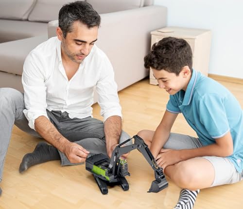 Image of Unbreakable Friction Power Excavator Long Crane with All Moving Parts Engineering Vehicle Model Toy Construction Truck Toy for 3+ Years Old Kids Boys Girls