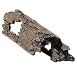 MERRYHAPY Tronco Decorativo para Acuario de Resina Grande Tocón Artificial Realista Diseño Sumergible para Paisaje Acuático Adorno para Peceras Escondite para Peces y Camarones
