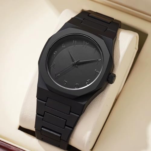 Image of CERO Men's Black Analog Watch | Lightweight Silicone Strap | Arabic Numerals & Minimalist Dial | Casual & Stylish Wrist Watch
