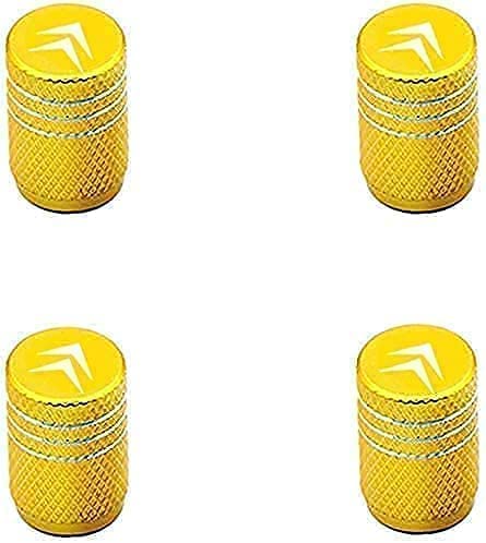 4 Pièces Métal Voiture Pneu Valve Capuchon Bouchon pour Citroens C1 C2 C3 C4 C5 C6 C8 C4L DS3 DS5, Étanche Antipoussière Antirouille Bouchons de Valve, Avec Joint Caoutchouc Cover
