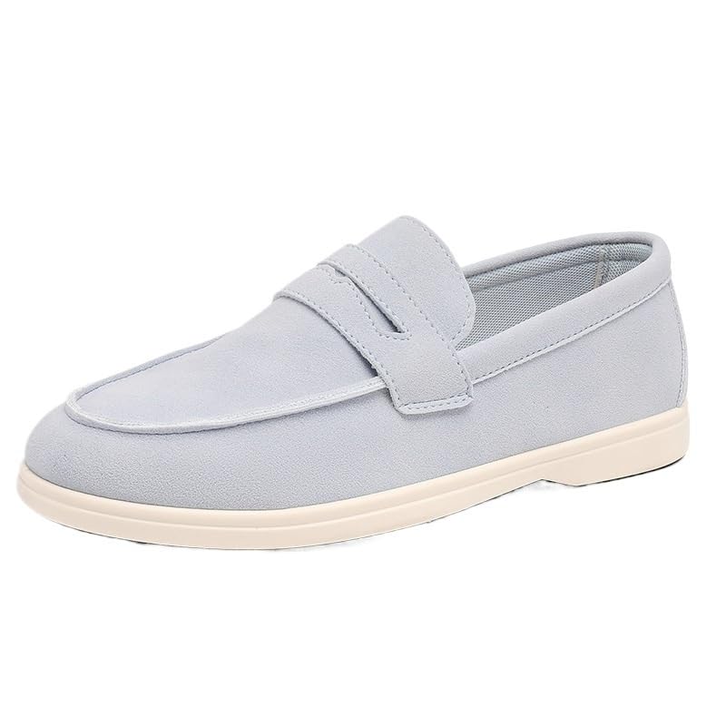 Dress Loafers Pointed Toe Shock-Absorbing Pu Leather Driving Tassel Men Slip-on