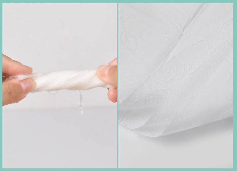 Image of DC DECORIO Tissue Papers (3 Ply, 8 Pulls Per Pack) | Pack of 2| 100% Skin-safe Sleek Tissue Papers for Car, Bathroom, Bedroom, Office (White)