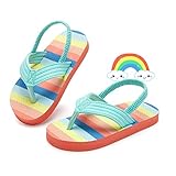 Smilore Toddler Flip Flops Boys & Girls Sandals | Kids Water Shoes for Beach and Pool (Rainbow,...