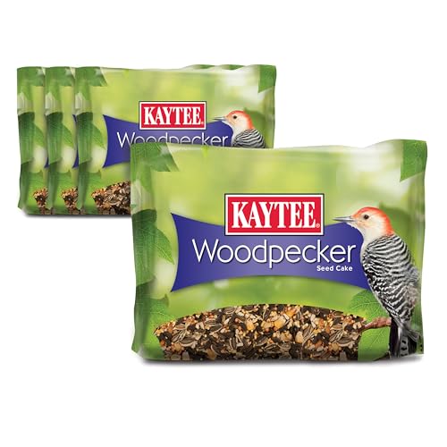 Kaytee Woodpecker Seed Cake, Wild Bird Food, 1.85 Pounds, 4 Count
