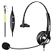 Telefon Headset RJ9 mit Mikrofon Noise Cancelling, Festnetztelefon Kopfhörer Kompatibel mit Snom D712 D725 D785 Yealink SIP T40G T41S T46S Grandstream GXP1625 Avaya J179 9608 Cisco Büro Call Center
