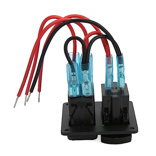 Painel de Interruptor Basculante 2 Carregador USB Voltímetro Digital Carro Barco Barco Marinho