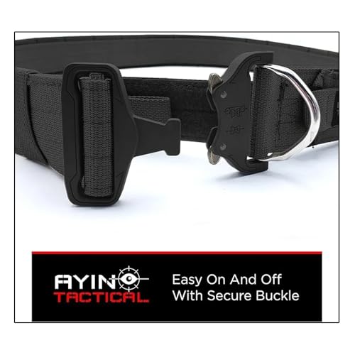 Cinto TÁTICO de liberação rápida Rigger MOLLE Cinto interno de 1,5 pol. e externo de 2 pol. Faixa tá