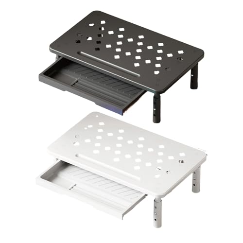 Support de moniteur réglable en métal avec rangement pour bureau - 4