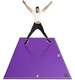 Gxmmat Large Exercise Mat 6'x4'x7mm, Thick Workout Mats for Home Gym Flooring, Extra Wide Non-Slip Durable Cardio Mat, High Density, Shoe Friendly, Perfect for Plyo, MMA, Jump Rope, Stretch, Fitness