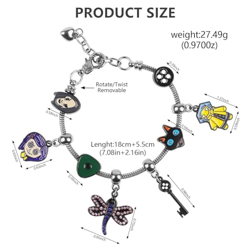 Coraline Bracelet Coraline Charm Accessories for Women Men, Coraline Jewelry for Halloween Costume Cosplay Movie Props Dress Up2