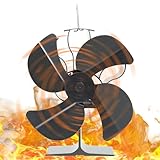 Acunny Ventilador Térmico - Ventilador de estufa de leña, de chimenea, diseño silencioso, circulación de aire caliente que ahorra energía de manera eficiente, para chimenea de leña