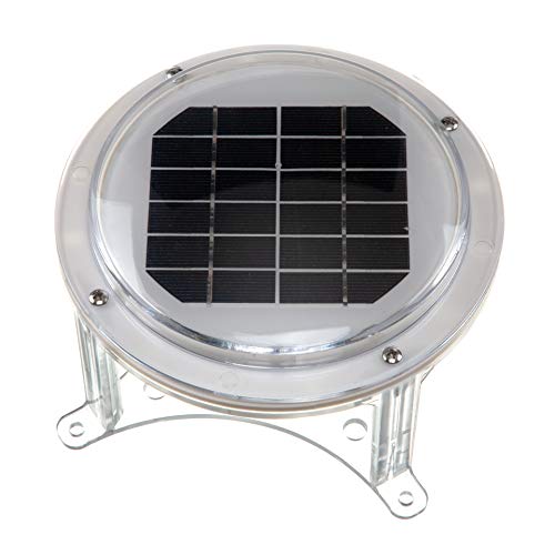 Seachoice Dock Light, Solar, Round LED, for Boats/Driveways/Stairs/Pathways, 7-1/2 in. Dia. X 4-3/4 in. H