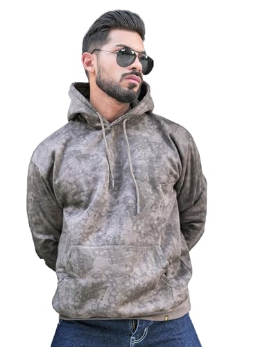 Image of Maniac Mens Spray Printed Hooded Neck Full Sleeve Loopnet Sweatshirt for Men