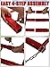 COZIVIE 8ft Heavy Duty Drag Harrow for ATV, UTV, Tractor - Adjustable Tow Behind Leveling Rake with Weight Tray for Driveway Grader, Lawn, Field, Pasture, Food Plot Maintenance​, Red(96 inch)