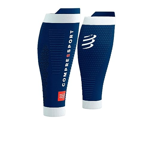 Photo de COMPRESSPORT R2 3.0 Vêtements de Compression, Estate Blue/White (Multicolore), 34-38 cm Mixte