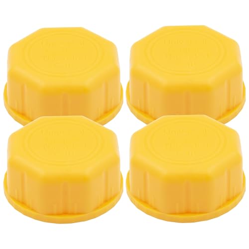 Seppicsa 4 PCS Gas Can Cap Replacement Lid for Gasoline Storage Containers Fuel Tanks Water Jugs - Durable Coarse Thread Design Ideal for Portable Gas Cans and Metal Gas Tanks Yellow