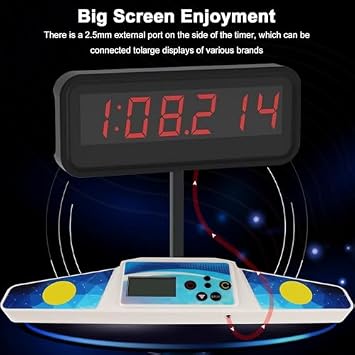 Speed Timer,Touch Control Quick Timekeeper with Matze,Speed Timer with Mat for Educational Competition Cup and Stack Competition Speed Cup (Timekeeper + Play Mat)