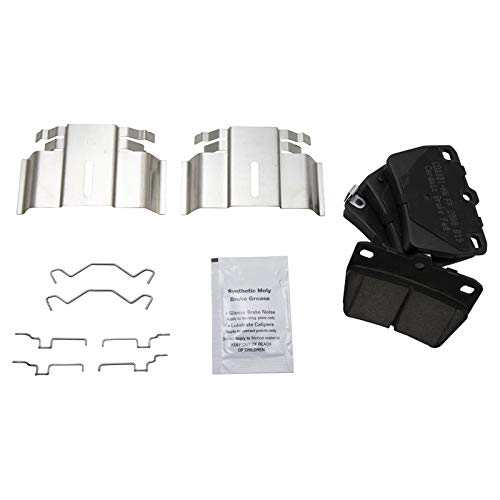 Image of TRQ Rear Brake Pad and Rotor Set Ceramic Compatible with 2004-2005 Toyota RAV4