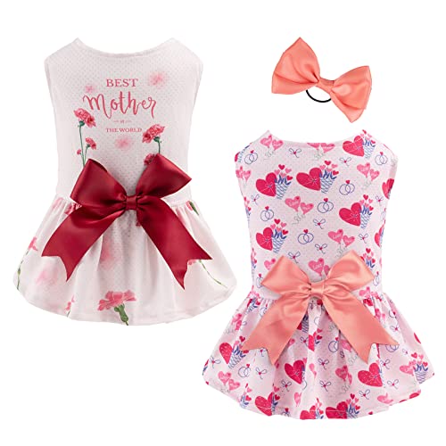 Cutebone Dog Dress Girl Puppy Skirt Cat Outfit Pet Clothes For Small Dogs Costume Birthday Gift 2Tbf03L #TOP29