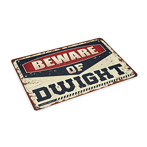 Paillasson extérieur Méfiez-vous de Dwight pour entrée de jardin ou déco de bar 65x90cm