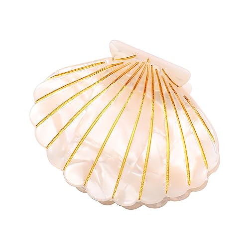 Shell Claw Clip Acetate Hair Clips Small Hair Clips for Women White