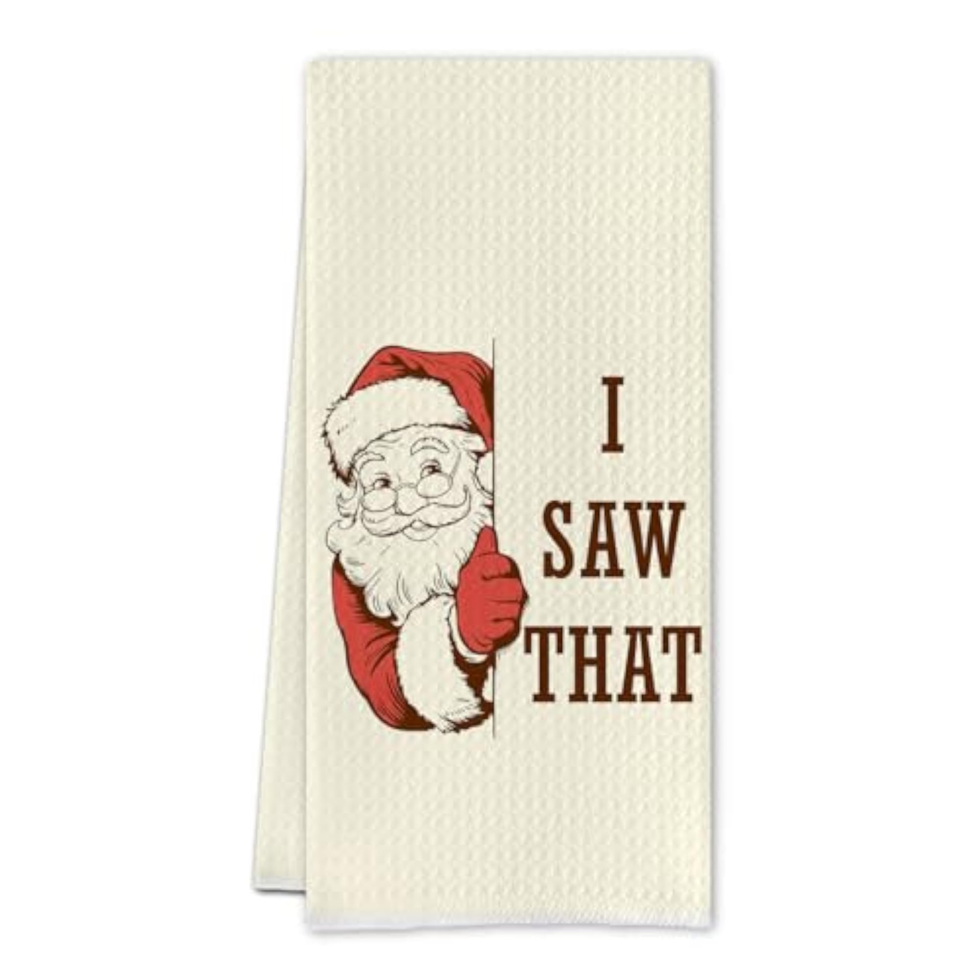 Funny Christmas Santa Kitchen Towels, Vintage Design