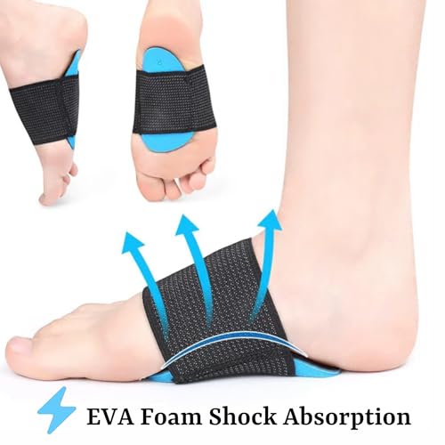 Image of Blue Strike Arch Support - Slip On Orthotic - Orthopedic Sleeve with Form Fitting Foam Insert for All Day Comfort with Foot Pain, Plantar Fasciitis, Achilles Tendonitis and Hell Spurs.