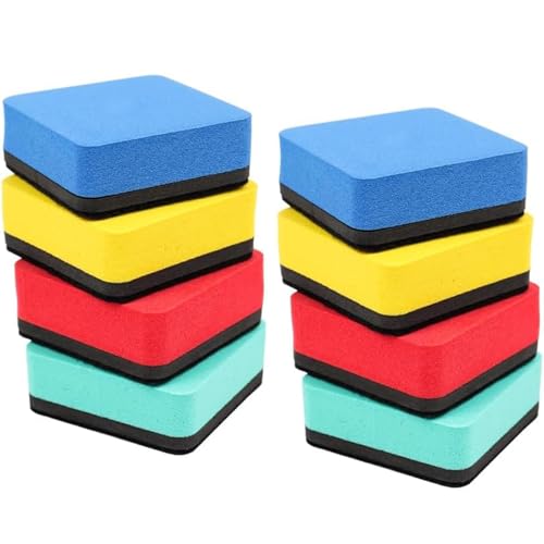 Image of 8PCS Magnetic Duster for White Board, Set of 8 Magnetic White Board Dusters, Effective Cleaning Tool for Office and Classroom Whiteboards, Durable Magnetic Erasers with Strong Adhesion