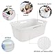 Rotho Brisen Wäschekorb 40l mit 4 Griffen, Kunststoff (PP) BPA-frei, weiss, 40l