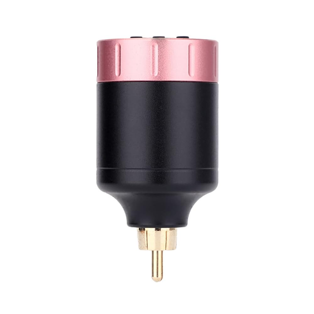 TTOOGO Rechargeable Tattoo Power Supply LED Digital Display RC Tattoo Battery 1300mAh with 5–12V Output, Type-C Charging, 2H Full Charge 4H Runtime, Lightweight 56g,Pink
