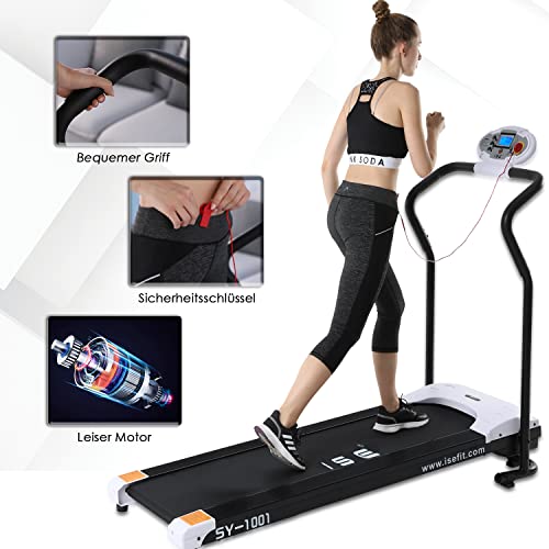ISE Laufband klappbar Heimtrainer 750W 10KM/H für GEH und Lauftraining mit LCD Bildschirm,verstellbar Programmen,Anti… – Bild 4