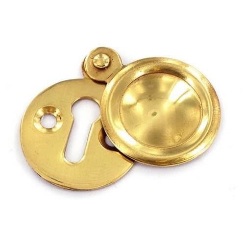 Securit Traditional Brass Victorian Style Swing Door Keyhole Escutcheon