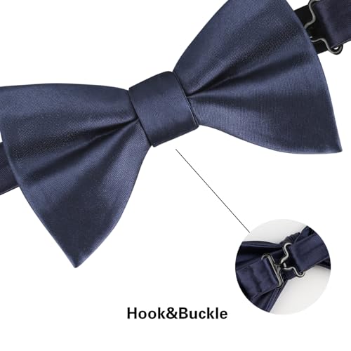 Image of Alizeal Mens 4pcs Formal Solid Bow Tie Set
