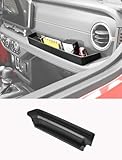 Savadicar Grab Bar Tray Compatible with 2024 2025 Jeep Wrangler JL JLU 4xe & Gladiator JT, Passenger Side GrabTray Storage Organizer, Interior Accessories, Black