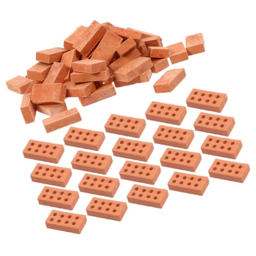 Hemobllo 100 Piezas Miniatura Ladrillos Micro Paisaje Bricolaje Kit Creativo para Construcción de Maquetas y Decoración Detallada