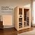 Homsido 2-Person Low EMF Far Infrared Sauna for Home,Canadian Hemlock Wood with 7-Color Therapy,Bluetooth Speakers,Chromotherapy Lights,1850W Heater,Tempered Glass Door&LCD Control Panel
