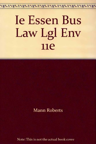Ie Essen Bus Law Lgl Env 11e 1133562175 Book Cover
