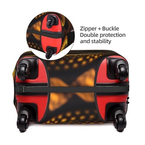 serpiente enplumada Suitcase Cover Large with Invisible Zipper, for Business and Travel, Without Suitcase4