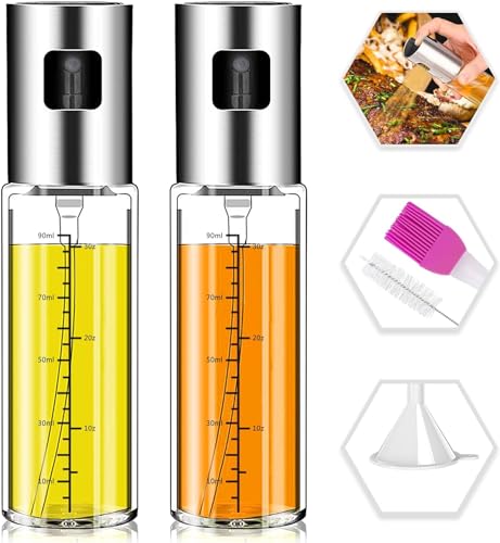 Comparison: Best Spray Bottle For Oil 6 NORBASE Oil Sprayer for Cooking, 2 Pack Upgraded Olive Oil Spray Bottle Mister Refillable with Scale Air Fryer Accessories for Kitchen, Salad, Baking, BBQ, Frying
