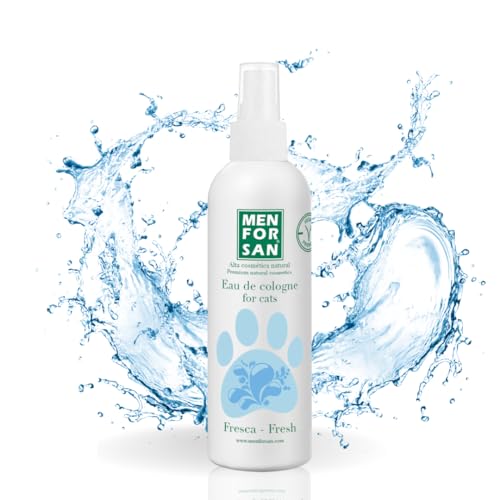 MENFORSAN Fresh Eau de Toilette per gatti 125ml, fornisce un profumo fresco, effetto deodorante, trasparente