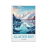 NPRZM Vintage-Metall-Blechschild, lustige Glacier Bay, 