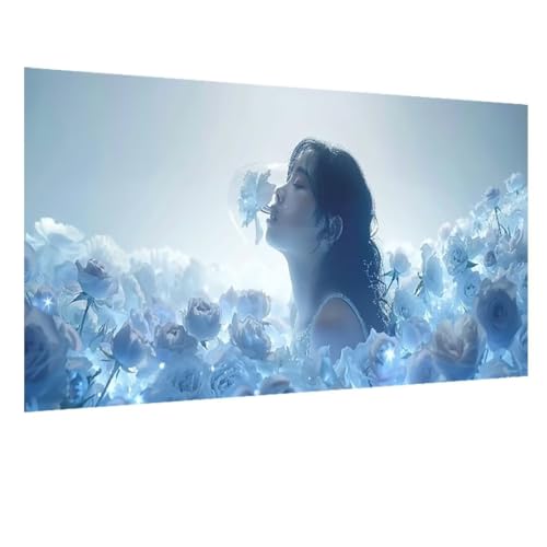 Peinture diamant adulte grand format 30x70 anti-stress kit broderie diamant rose 5D