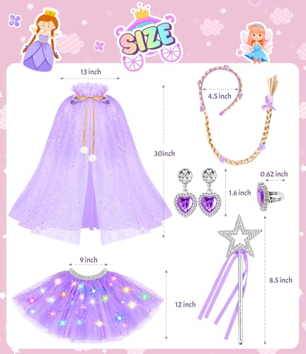 Vestido de Princesa con Luz y Capa Unicornio para Niñas miniatura 6