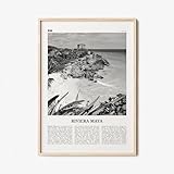 Riviera Maya Print Black and White, Riviera Maya Wall Art, Riviera Maya Poster, Riviera Maya Photo, Riviera Maya Map, Mexico