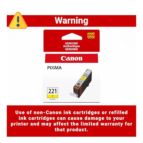 Canon CLI-221 Genuine Yellow Ink Tank, Compatible with MP980, MP560, MP620, MP640, MP990, MX860, MX870, iP4600, iP3600, and iP4700 Printers - image 3