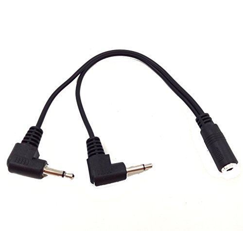 Cable divisor Y Jack 3.5mm hembra a 2 machos 5 in miniatura 2