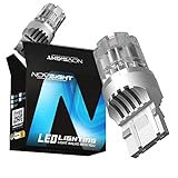 NOVSIGHT 2023 7443 7440 LED Bulb, 300% Bright 7440 Red Brake Light Bulb, 7444 7443LL W21W Stop Light, Error Free LED Flashing Brake Lights, Pack of 2