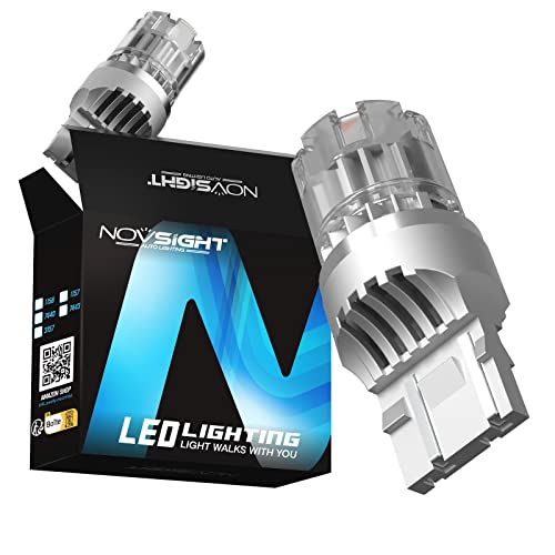 Novsight 2023 7443 7440 Led Bulb, 300% Bright 7440 Red Brake Light Bulb, 7444 7443Ll W21W Stop Light, Error Free Led Flashing Brake Lights, Pack Of 2 #TOP6