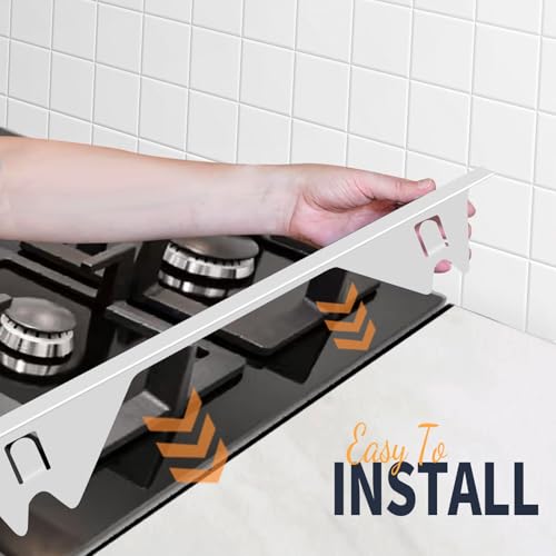 Image of Upgrade 316 Stainless Steel Stove Gap Covers, 2 Pack Stove Gap Filler ALMCALS Stove Gap Guards Range Trim Kit Heat Resistant Oven Gap Filler Between Stovetop and Counter